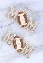 Load image into Gallery viewer, Football mom earrings
