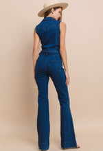 Load image into Gallery viewer, Jean pants romper