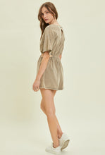 Load image into Gallery viewer, Mineral wash super soft romper in charcoal
