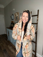 Load image into Gallery viewer, Softest oversized hoodie jacket in cream mix
