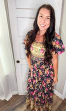 Load image into Gallery viewer, Boho floral maxi dress