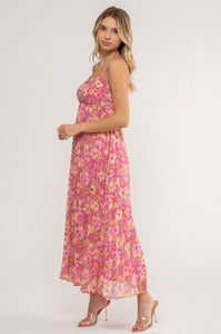 Take a walk on the floral side maxi dress