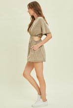 Load image into Gallery viewer, Mineral wash super soft romper in charcoal