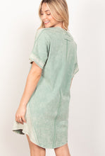 Load image into Gallery viewer, You’re every day not so basic tee shirt dress - sage