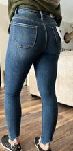 Load image into Gallery viewer, High rise button fly solid wash skinnys