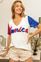 Load image into Gallery viewer, Sequin American girl tee