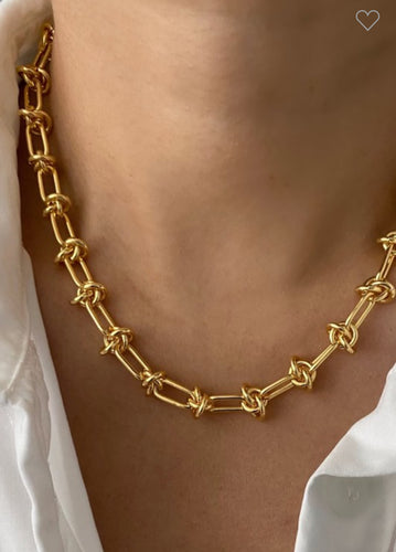 18K gold non tarnish chain necklace