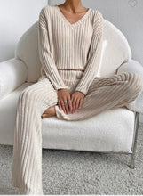 Load image into Gallery viewer, Cream comfy cozy lounge set