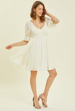 Load image into Gallery viewer, Sweet heart neck swing dress - Off White
