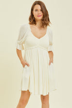 Load image into Gallery viewer, Sweet heart neck swing dress - Off White