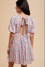 Load image into Gallery viewer, Copy of Open back floral printed dress - pink