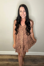 Load image into Gallery viewer, Blush and black leopard cami dress