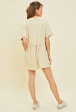 Load image into Gallery viewer, Comfy ribbed knit button down romper