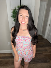 Load image into Gallery viewer, Multi color floral cami romper