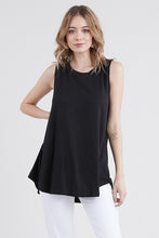 Load image into Gallery viewer, Sleeve Less Tunic Tank&#39;s ( Comes in BLACK &amp; WHITE )