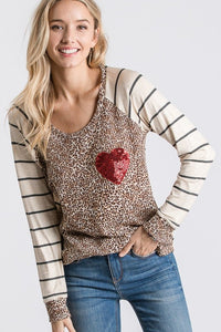Leopard Hanley L/S With red heart