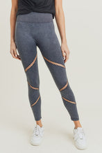 Load image into Gallery viewer, Zig Zag Perforated Mineral Wash Seamless Leggings