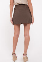 Load image into Gallery viewer, Olive Scalloped button down skirt