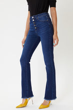 Load image into Gallery viewer, Kan Can- High Rise Button Fly Bootcut Frayed Bottom