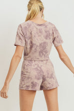 Load image into Gallery viewer, Mauve ty dye shorts