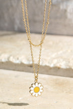 Load image into Gallery viewer, Dainty layered daisy necklace