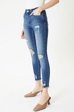 Load image into Gallery viewer, Nature denim - Mid wash distressed ankle skinnys