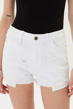 Load image into Gallery viewer, Nature Denim: White distressed shorts