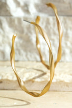Load image into Gallery viewer, Chic metal twist hoops in GOLD &amp; SILVER OPTIONs