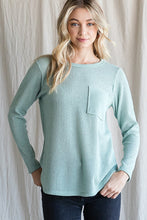 Load image into Gallery viewer, Mint knit pocket top