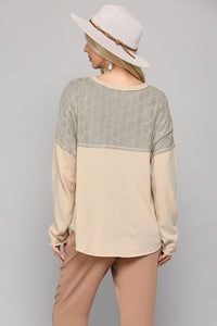 Dotted contrast L/S