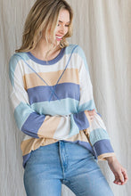 Load image into Gallery viewer, Shades of blue striped L/S