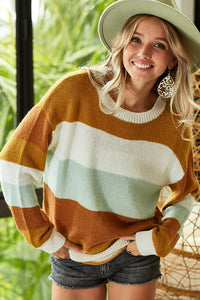 Multi color striped sweater