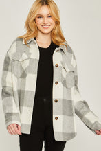 Load image into Gallery viewer, The coziest plaid shacket - Grey
