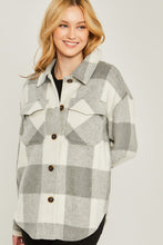 Load image into Gallery viewer, The coziest plaid shacket - Grey