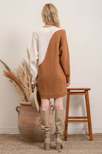 Camel & Ivory sweater dress