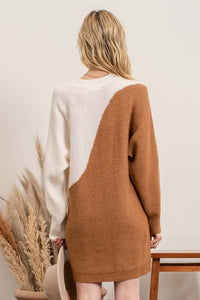 Camel & Ivory sweater dress