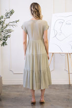 Load image into Gallery viewer, Olive button down midi dress