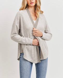 Taupe two toned cardigan