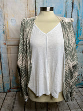 Load image into Gallery viewer, Olive &amp; cream crochet back cardigan