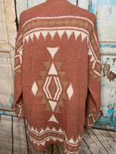 Load image into Gallery viewer, Rust softest aztec cardigan
