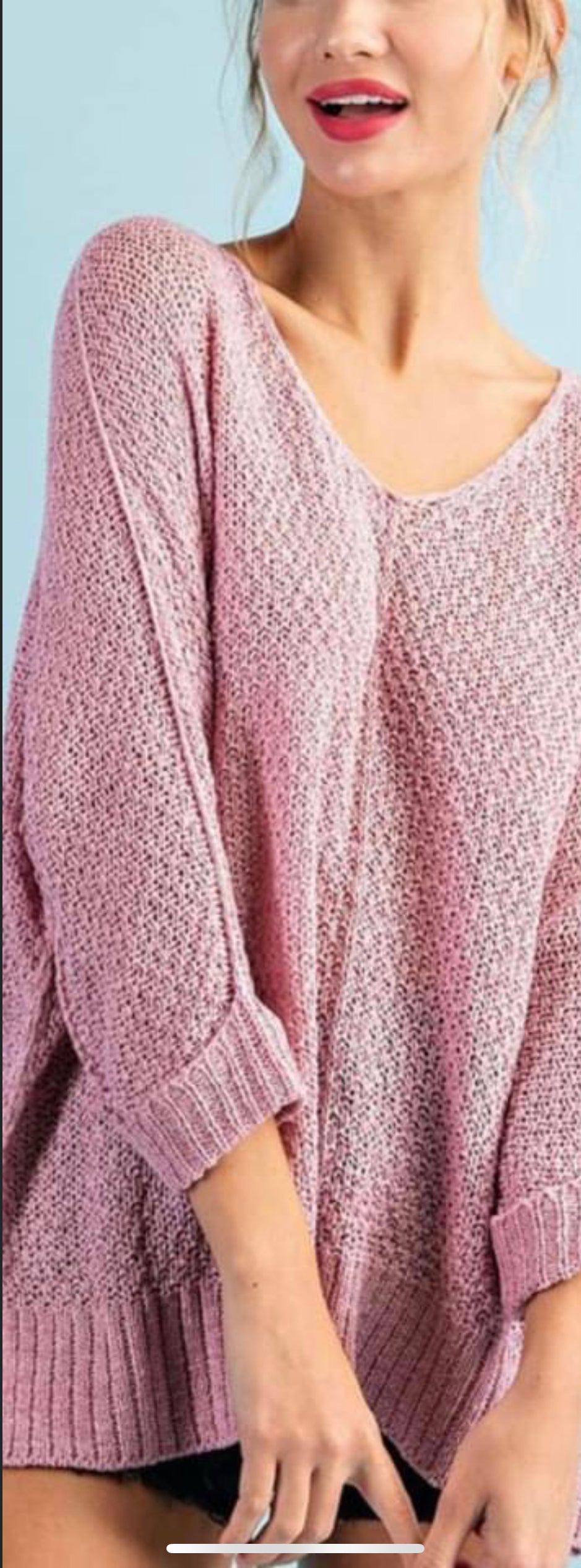 Our favorite sweater in mauve knit sweater