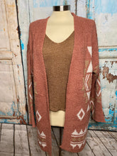 Load image into Gallery viewer, Rust softest aztec cardigan