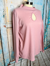 Load image into Gallery viewer, Blush key whole knit long sleeve