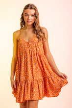 Load image into Gallery viewer, Casual rust printed cami dress
